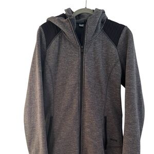 Athleta M fleece zip up hooded jacket.